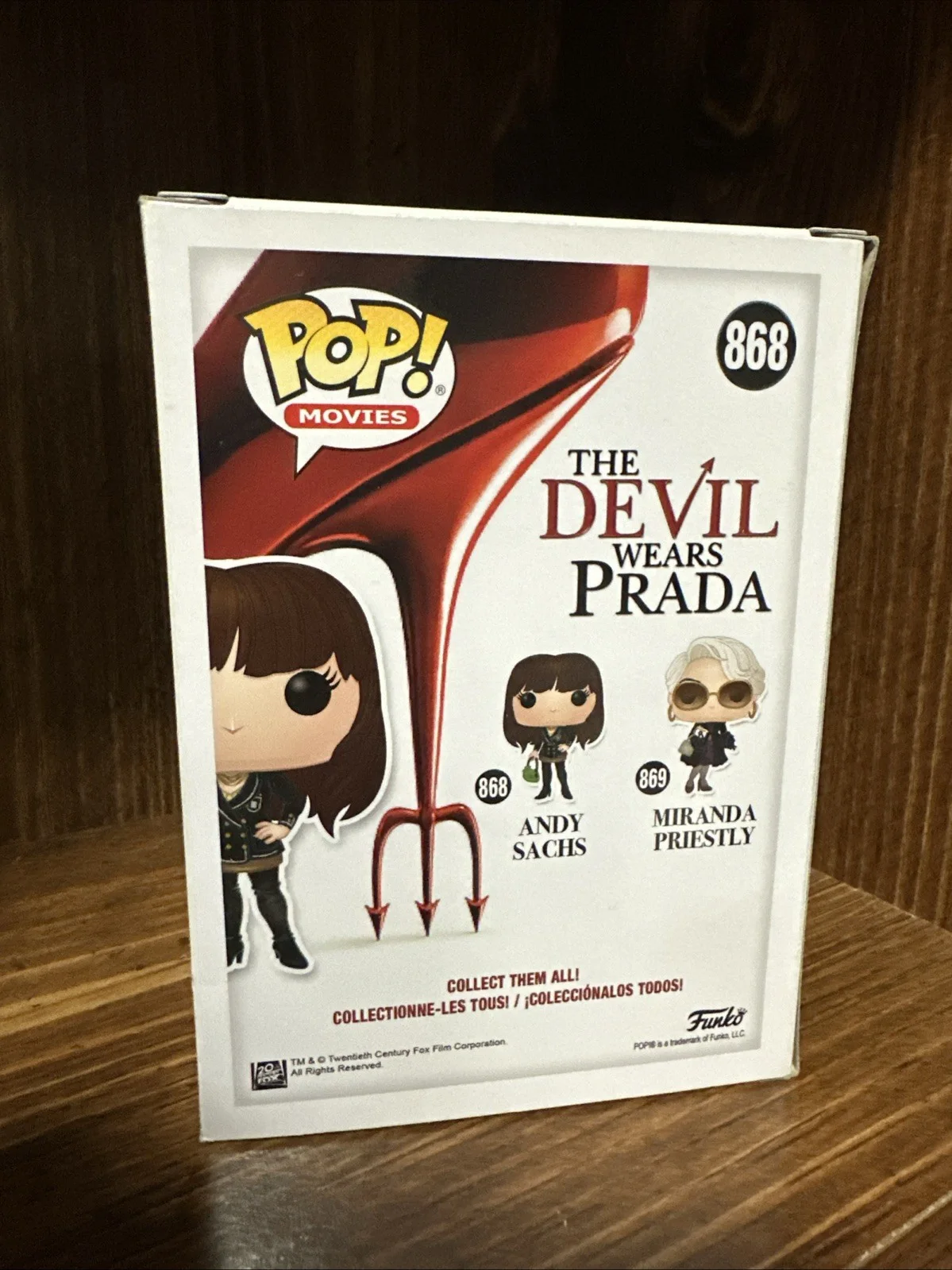 Anne Hathaway — Anne Hathaway Signed Andy Sachs Funko Devil Wears Prada 868, image 3