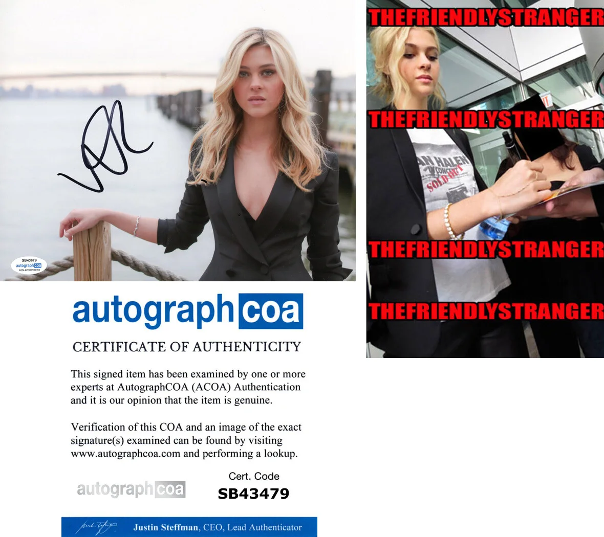 NICOLA PELTZ — Nicola Peltz Beckham signed 8x10 Photo PROOF Hot SEXY Transformers ACOA COA