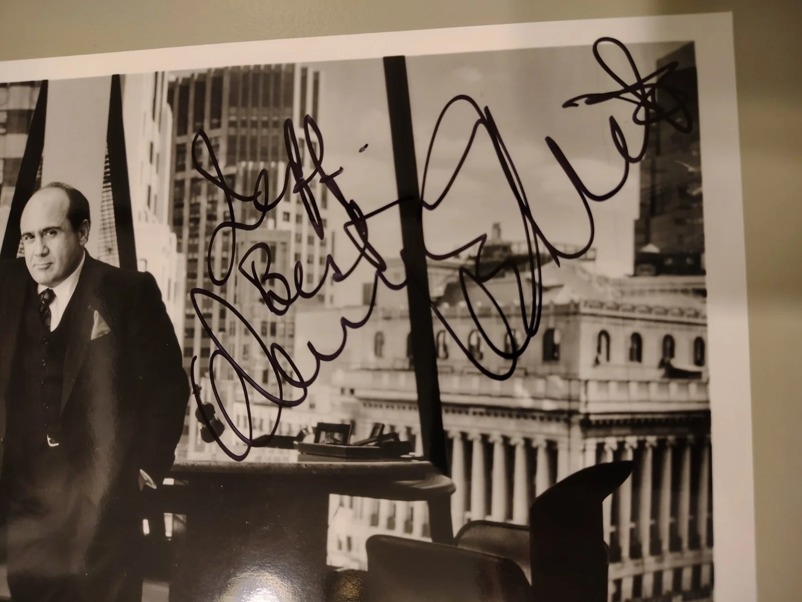 Danny DeVito — Authentic Danny DeVito Signed 8x10 Photo Other People's Money Inscribed "To Jeff, изображение 2