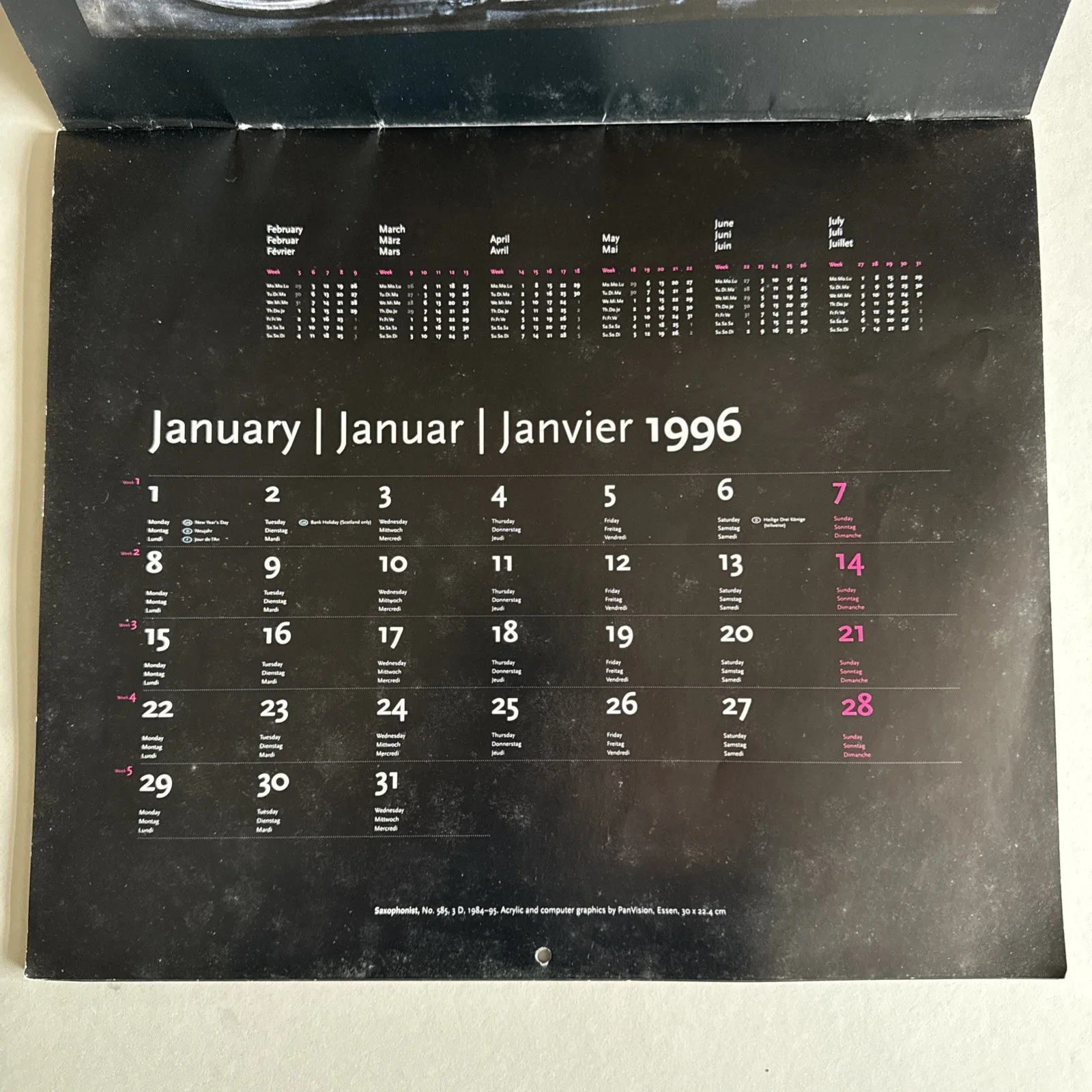 HR GIGER ARh+ 3D 1996 TASCHEN CALENDAR, изображение 3