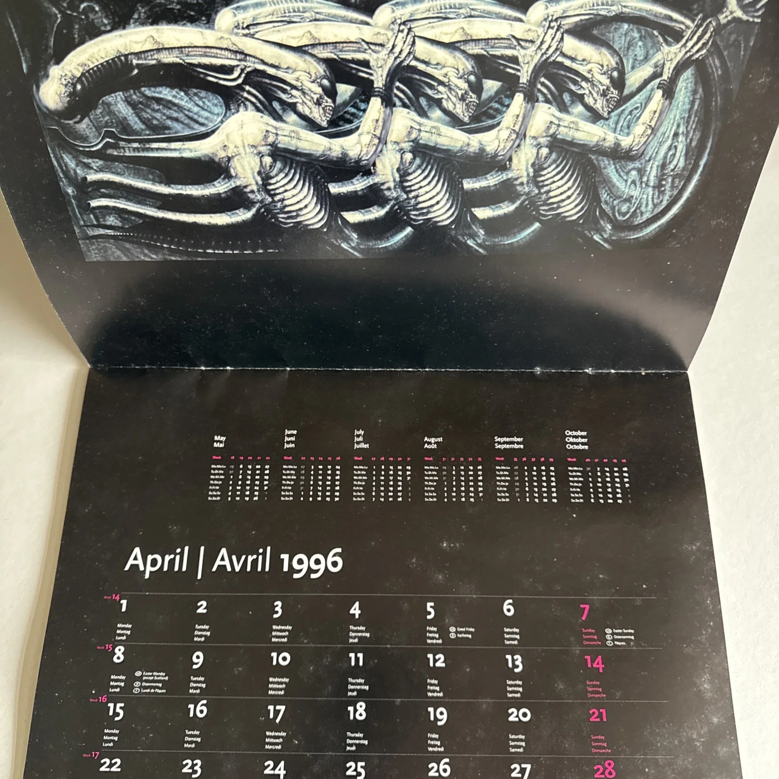 HR GIGER ARh+ 3D 1996 TASCHEN CALENDAR, изображение 4