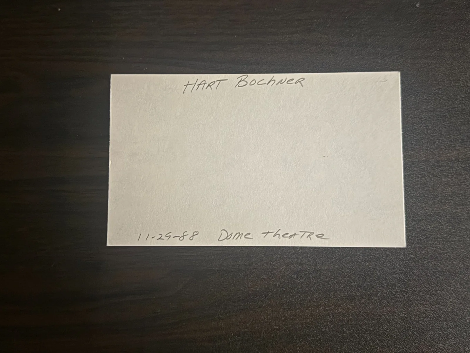 Hart Bochner Signed Index Card Autograph Die Hard Actor, image 2