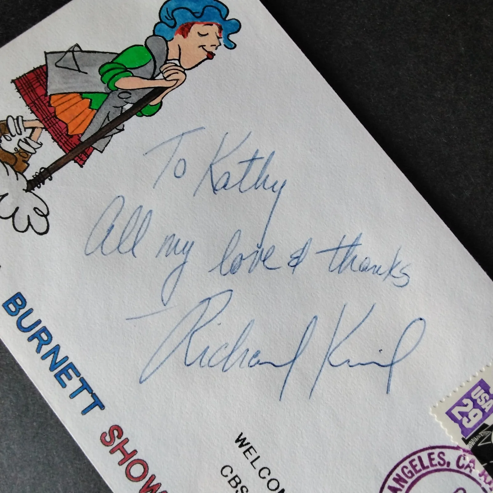 Richard Kiel SIGNED Envelope Photo Movie TV Actor James Bond 007 Silver Streak, image 3