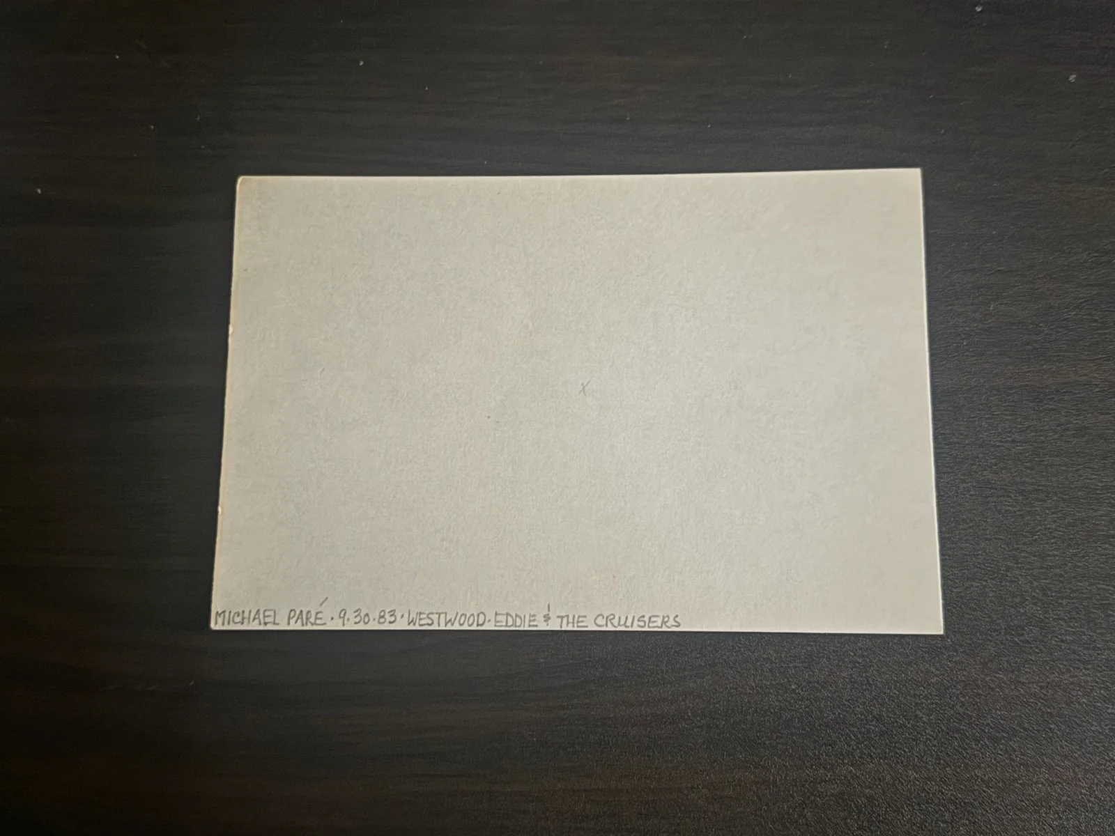 Michael Pare Signed Autographed Index Card Eddie and the Cruisers, изображение 2