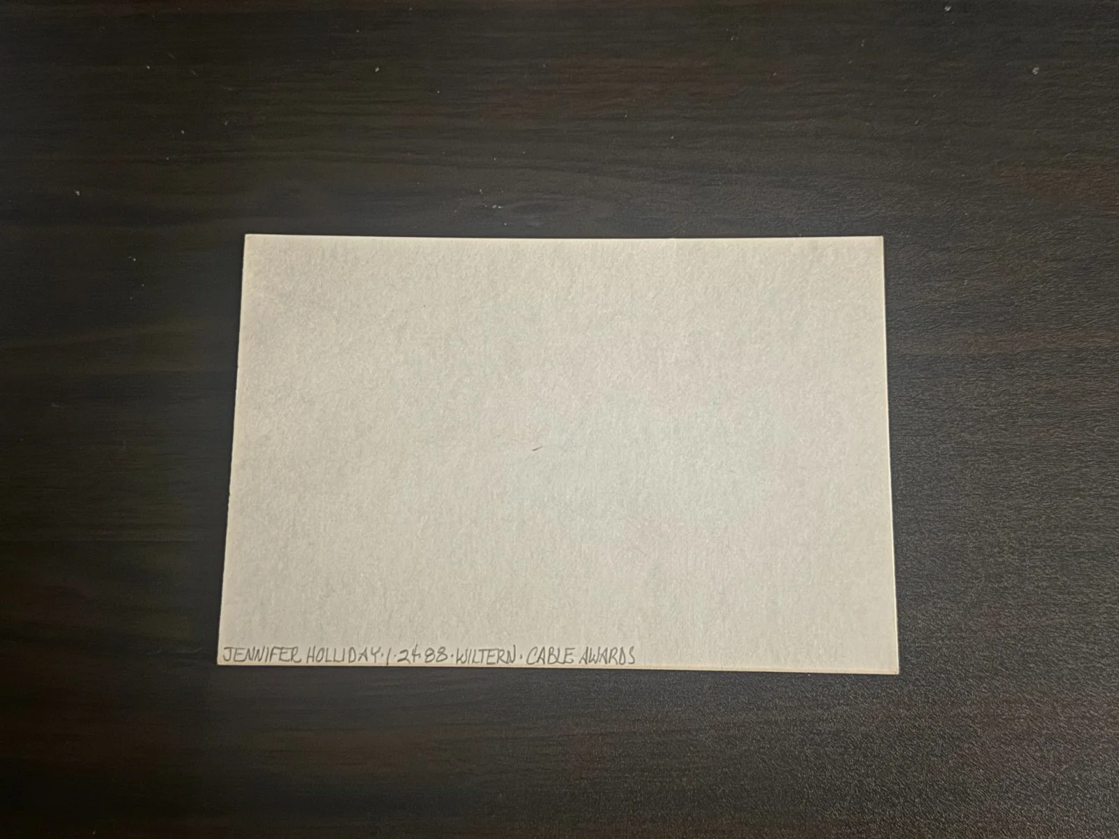 Jennifer Holliday Hand Signed Index Card "Dreamgirls", image 2