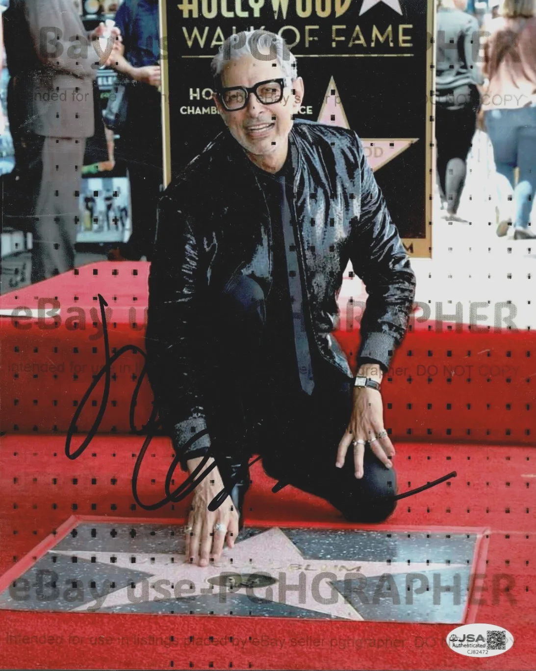 Jeff Goldblum — JEFF GOLDBLUM SIGNED AUTOGRAPHED HOLLYWOOD WALK of FAME 8x10 - J.S.A. Certified