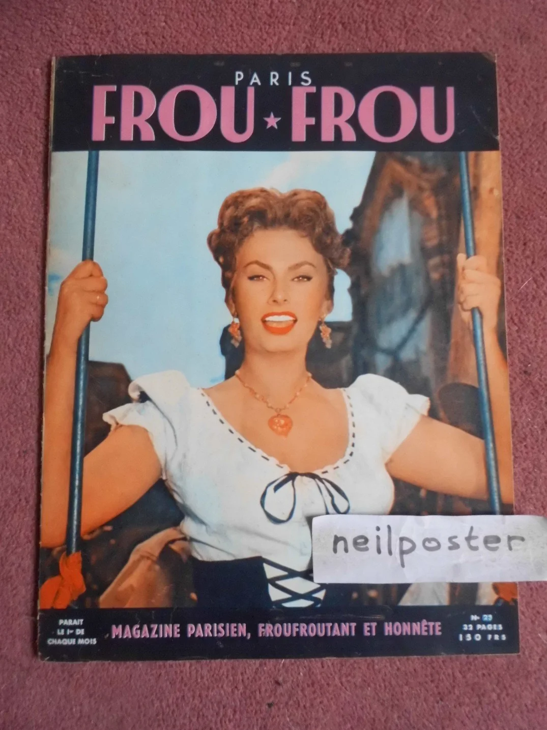 FROU FROU (1950s) French mag SOPHIA LOREN, LILLY CHRISTINE, изображение 2