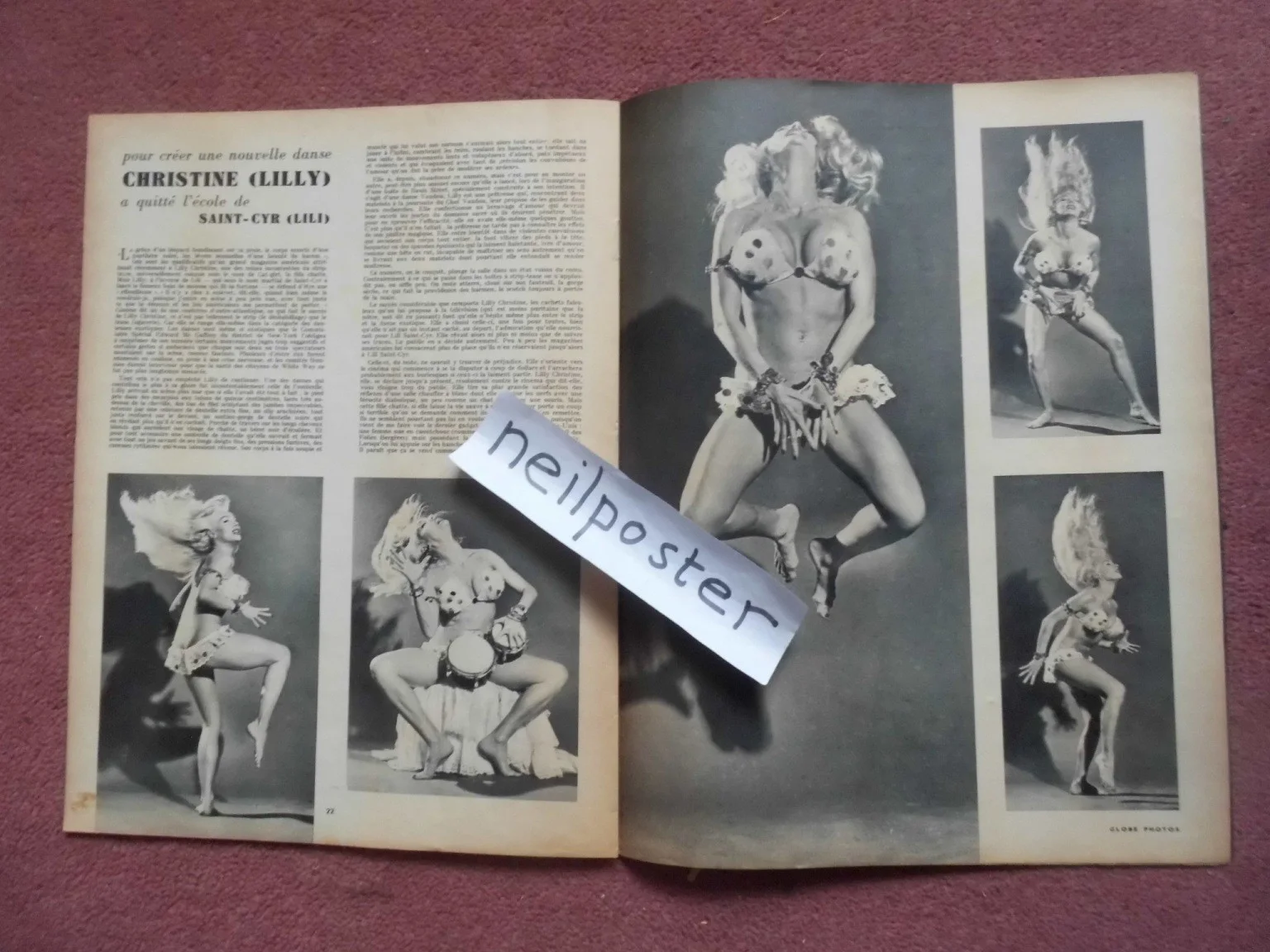 FROU FROU (1950s) French mag SOPHIA LOREN, LILLY CHRISTINE, изображение 3