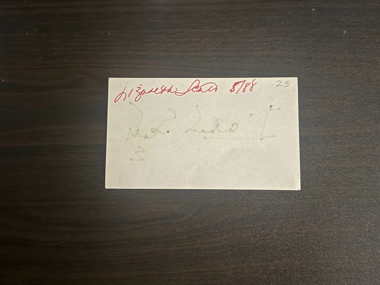Lizabeth Scott - Signed Autograph Index Card - Too Late for Tears (D. 2015), изображение 2