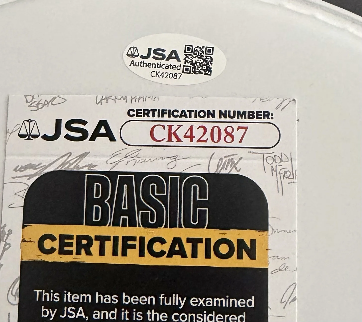 ADAM LEVINE MAROON 5 SIGNED DRUMHEAD LOVE IS LIKE + MATT FLYNN w/JSA COA!, image 3