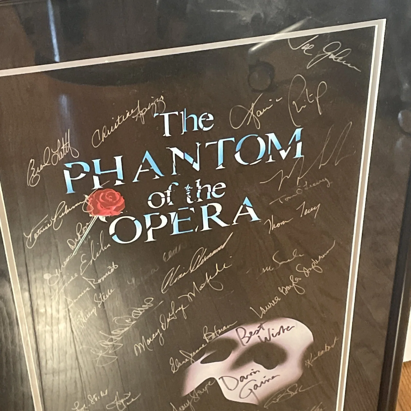 PHANTOM OF THE OPERA Full Signed Poster, Ticket Stubs, And Playbill! 27”x29”!, изображение 2
