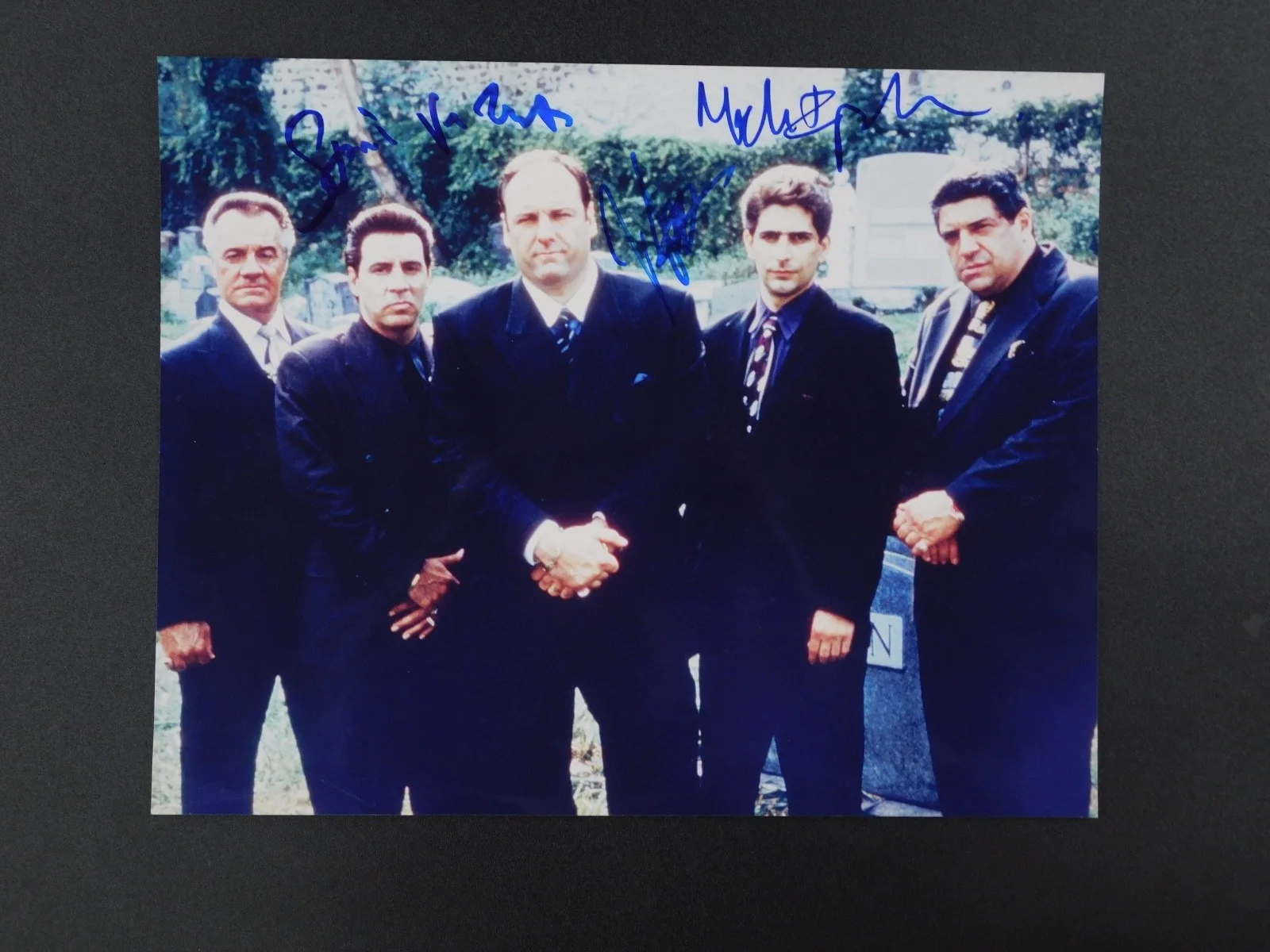 James Gandolfini — James Gandolfini, Micheal Imperioli, and Van “The Sopranos" Signed 8x10 JSA COA, image 2
