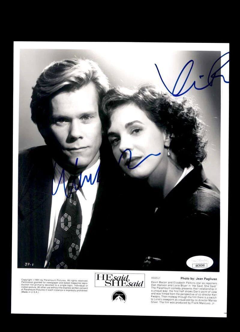 Kevin Bacon Elizabeth Perkins — Kevin Bacon Elizabeth Perkins JSA Coa Signed 8x10 Photo Autograph