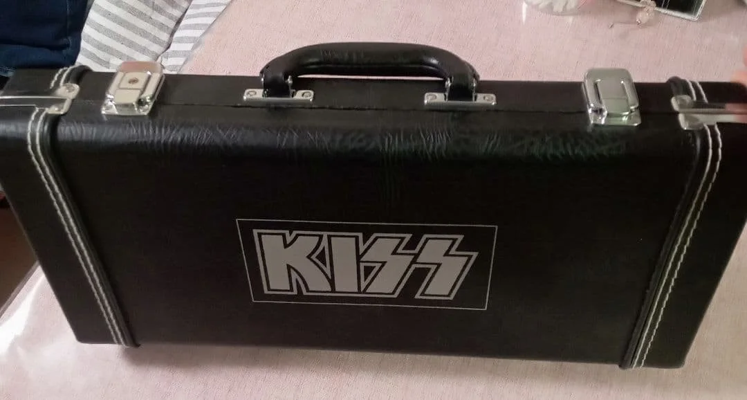 KISS Official 5CD set with Booklet, Hell's Guitar Case Shaped Box Set with Keys, image 3