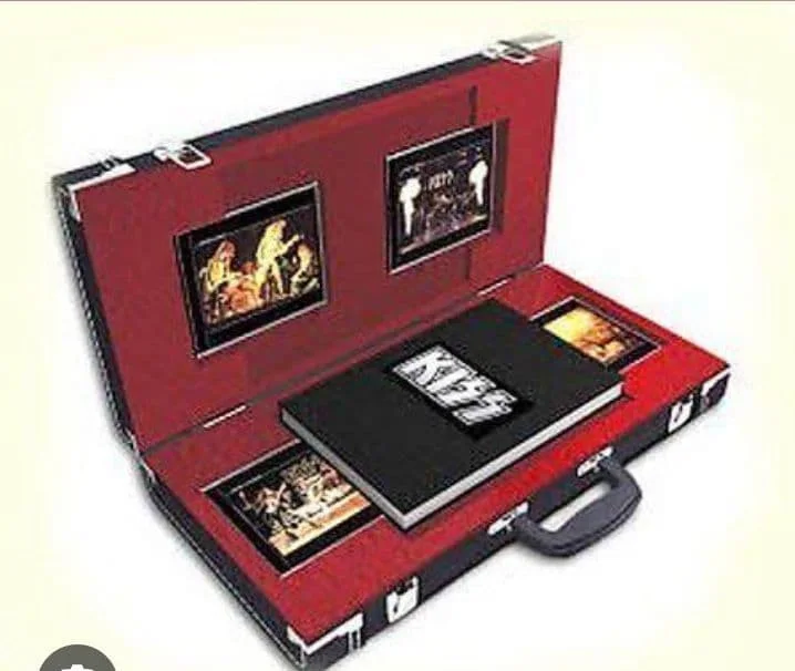 KISS Official 5CD set with Booklet, Hell's Guitar Case Shaped Box Set with Keys, image 4