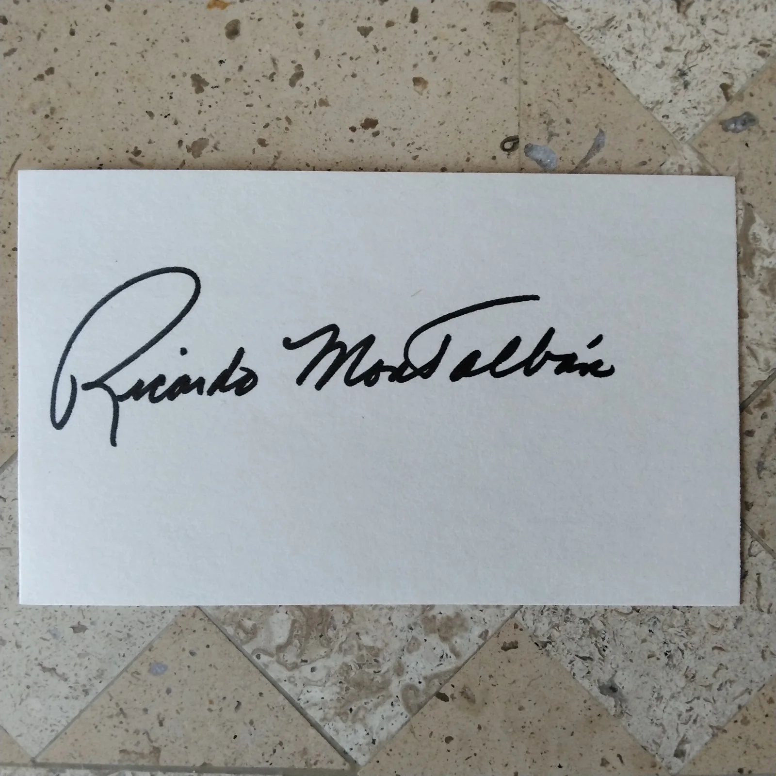 Ricardo Montalban Signed Card Pic Movie TV Actor Fantasy Island Star Trek Latin, изображение 3