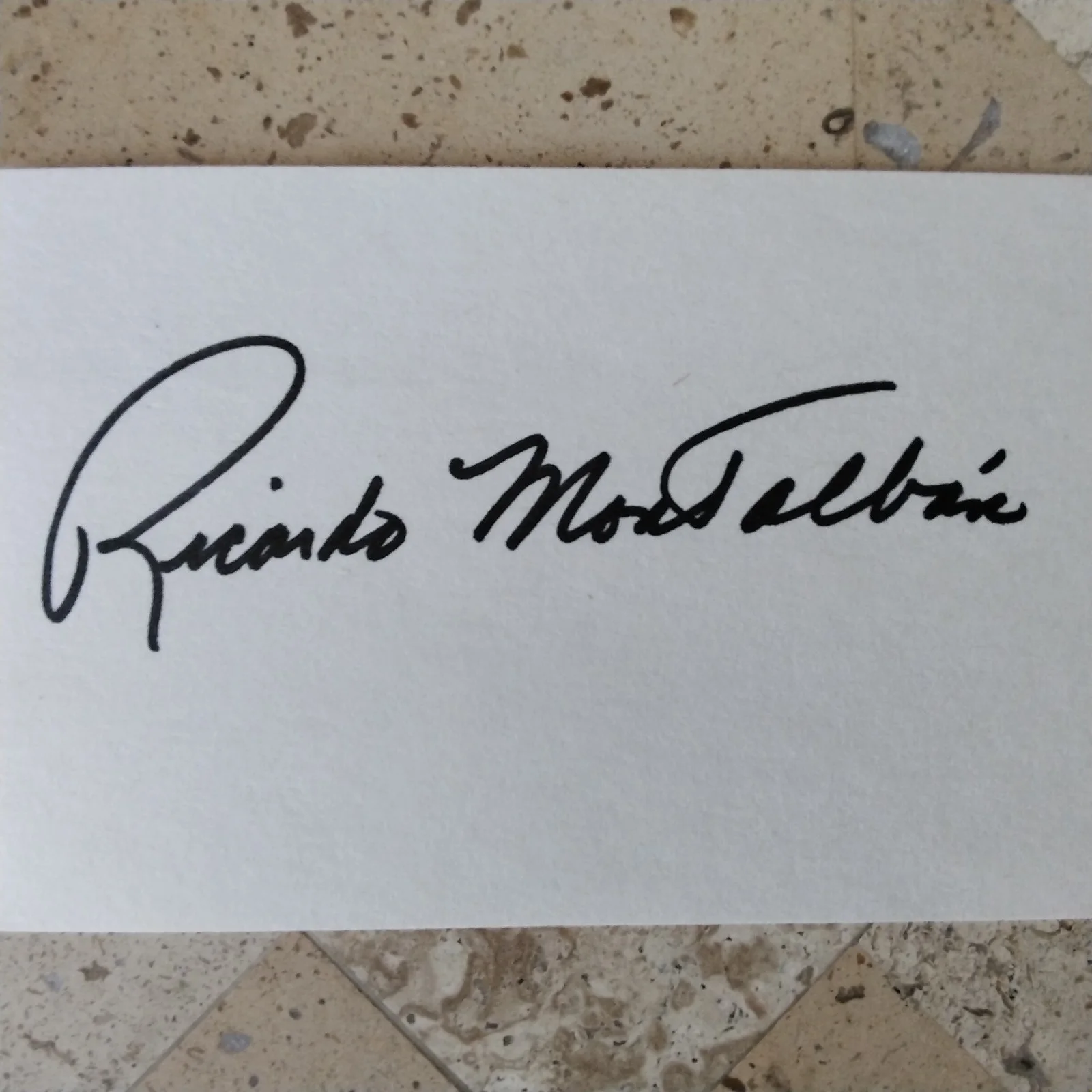 Ricardo Montalban Signed Card Pic Movie TV Actor Fantasy Island Star Trek Latin, изображение 4