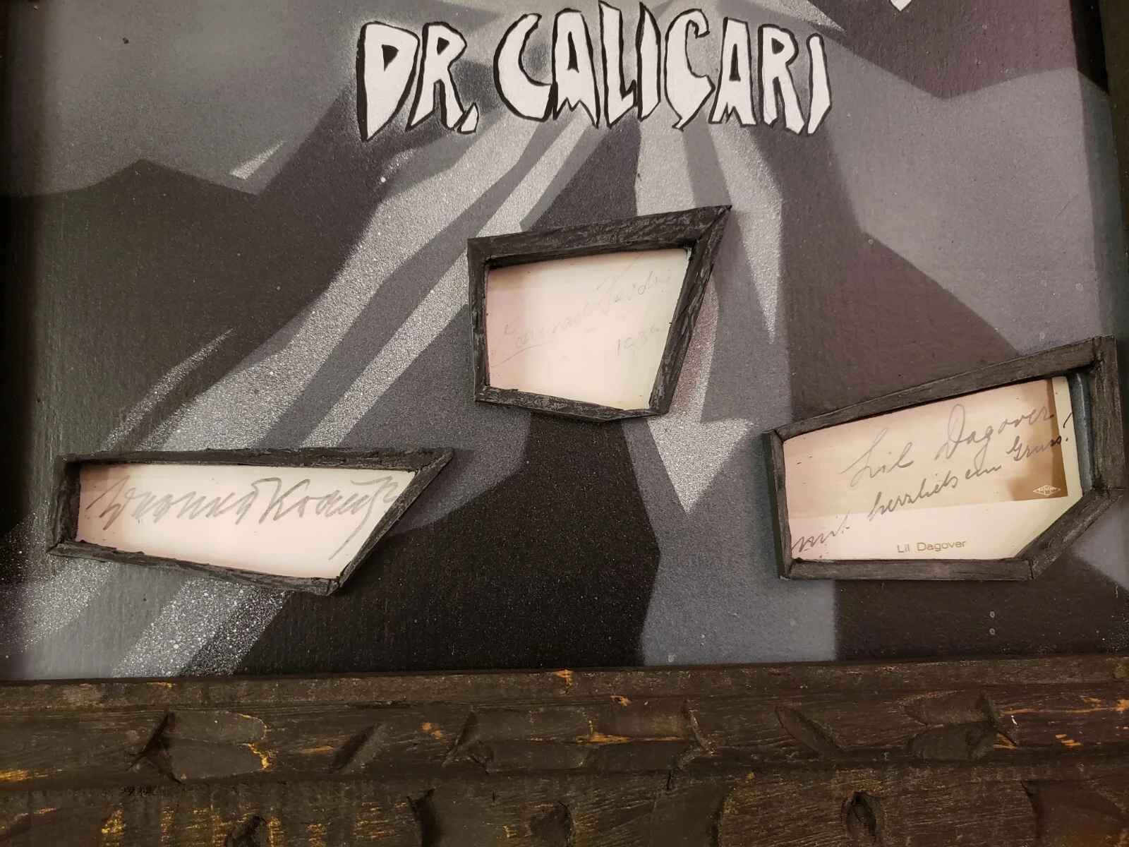 CABINET OF DR. CALIGARI 3x Original Autographs Signed Framed Display, изображение 3
