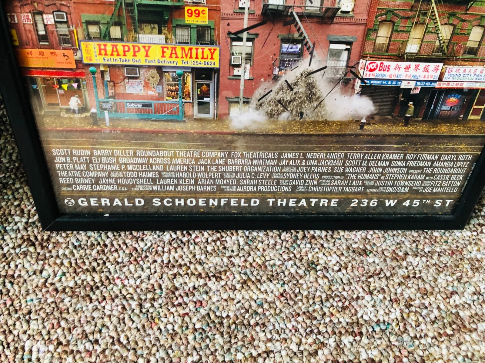 The Humans - Tony Award Musical Poster - Cast Signed & Framed Mint, изображение 4