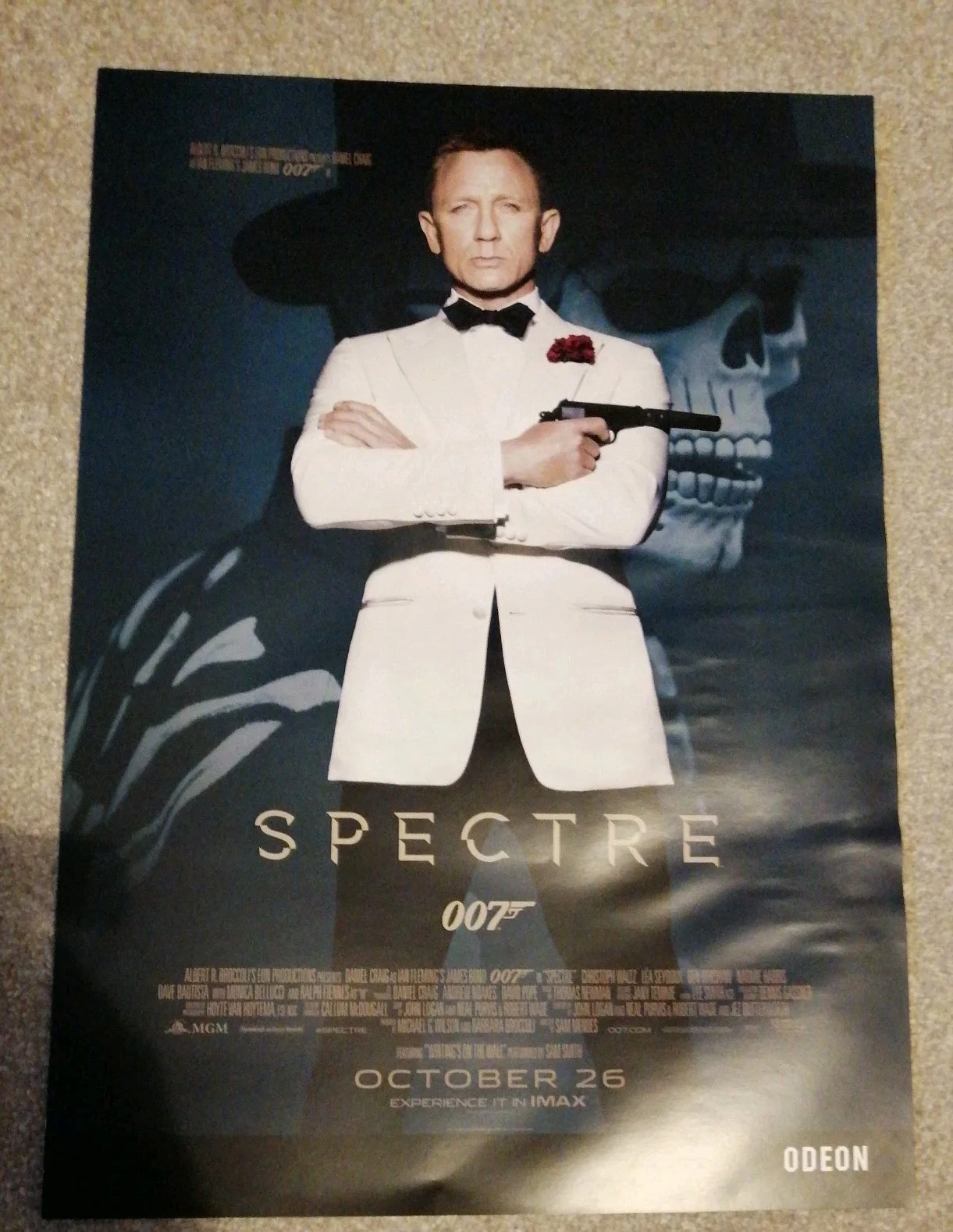 IMAX JAMES BOND Spectre A3 Cinema promo poster October 26th 2015, изображение 2