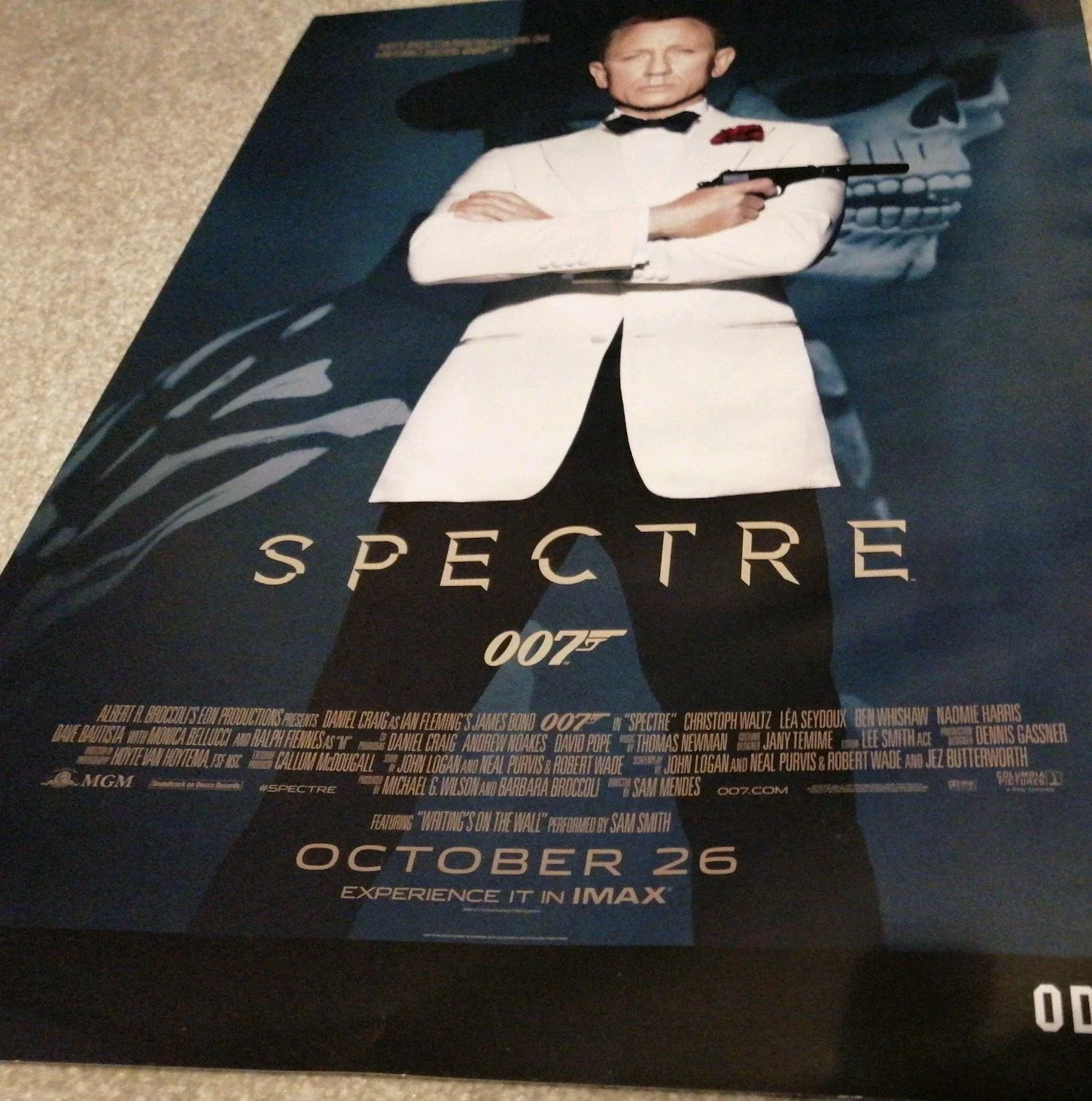 IMAX JAMES BOND Spectre A3 Cinema promo poster October 26th 2015, изображение 4