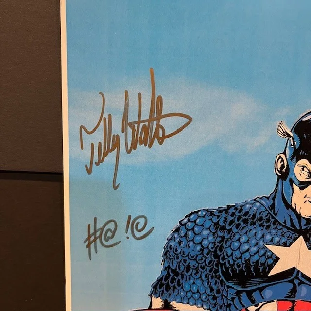 Poster Watkins 07 Captain America & Ironman Signed 17" x 11", image 2