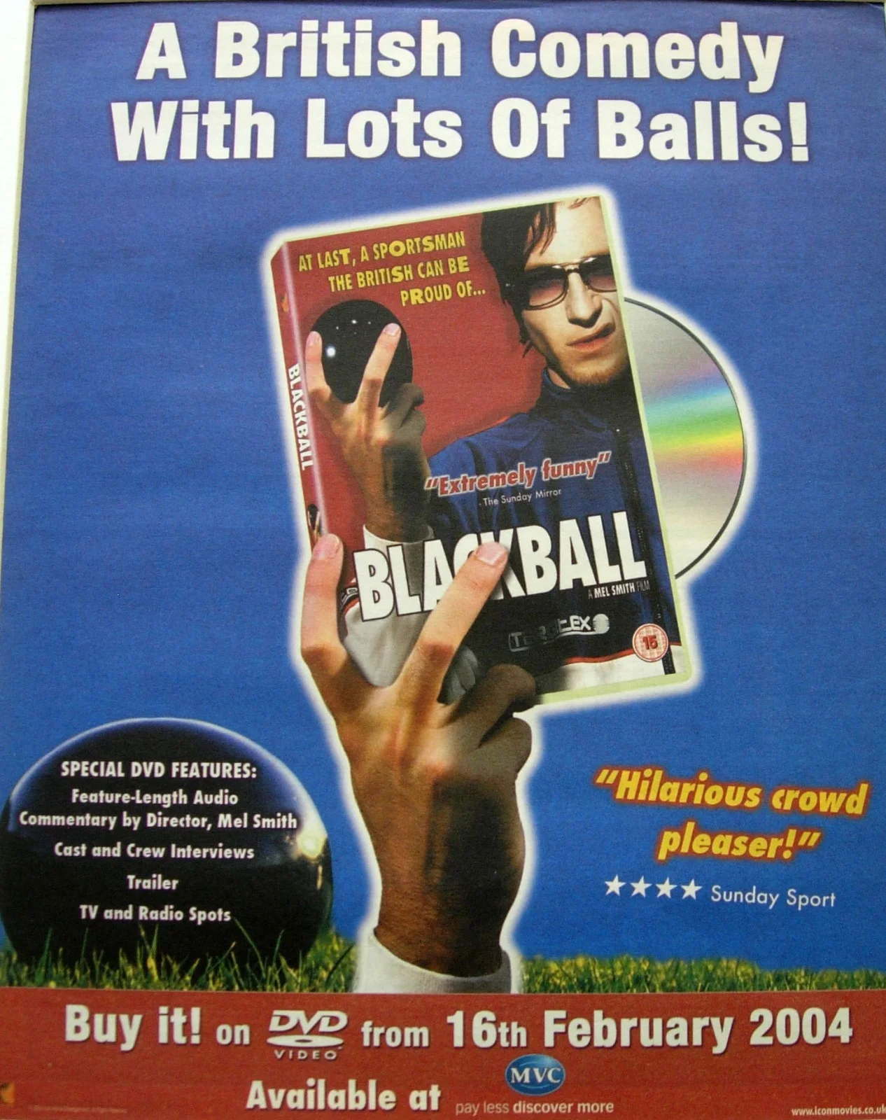 BLACKBALL+FILM+POSTER+AD+CLASSIC FRAMED ORIGINAL 2004+EXPRESS WORLD SHIP, изображение 2