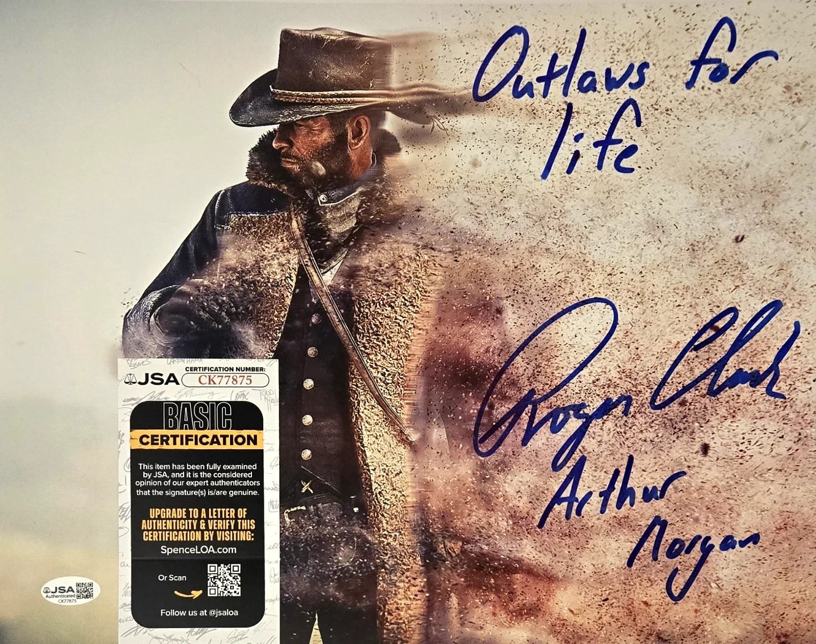 Roger Clark — Roger Clark Signed Photo Red Dead Redemption Arthur Morgan Autograph JSA COA 875