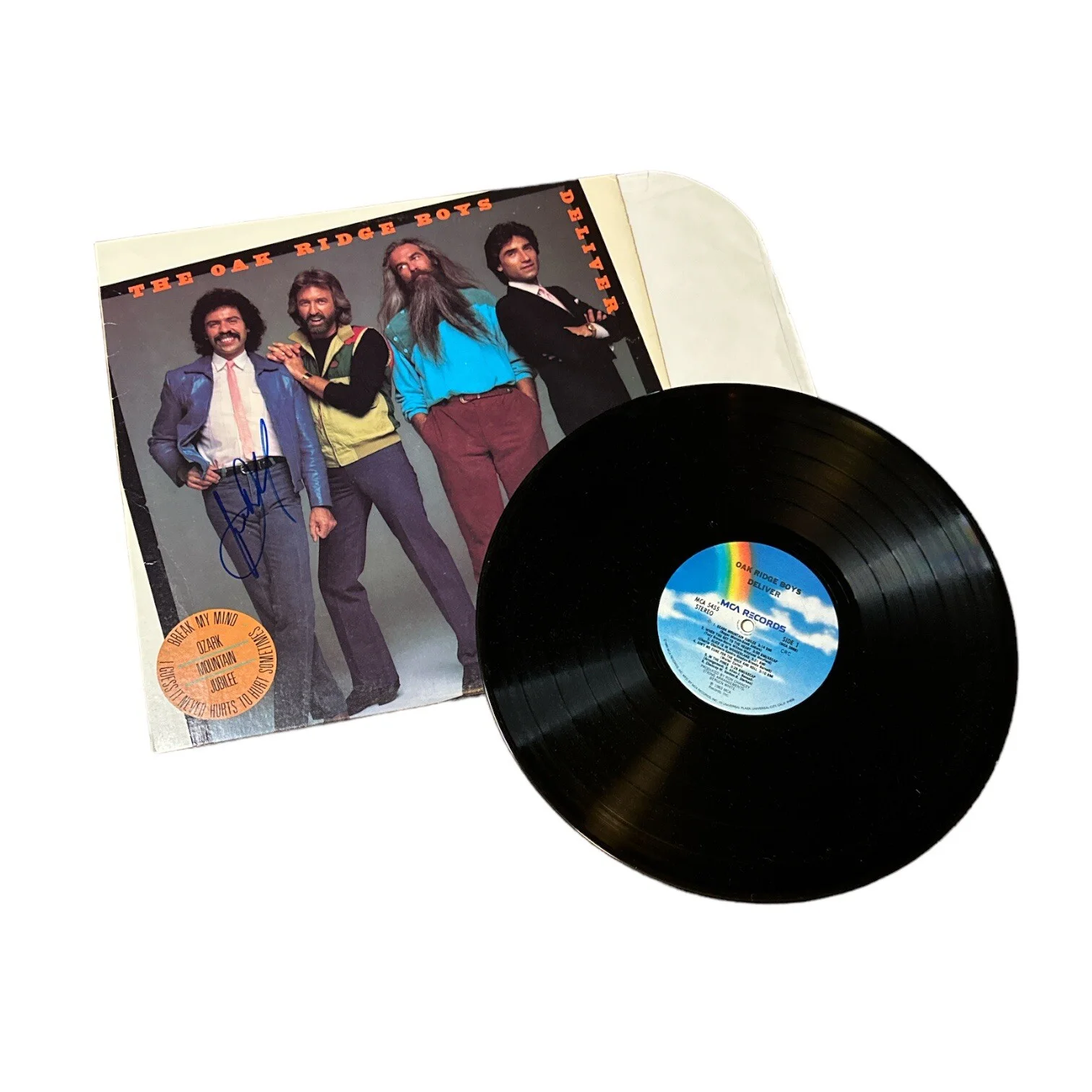 Joe Bonsall - Signed Autograph Oak Ridge Boys “Deliver” Record Album MCA-5455, изображение 4