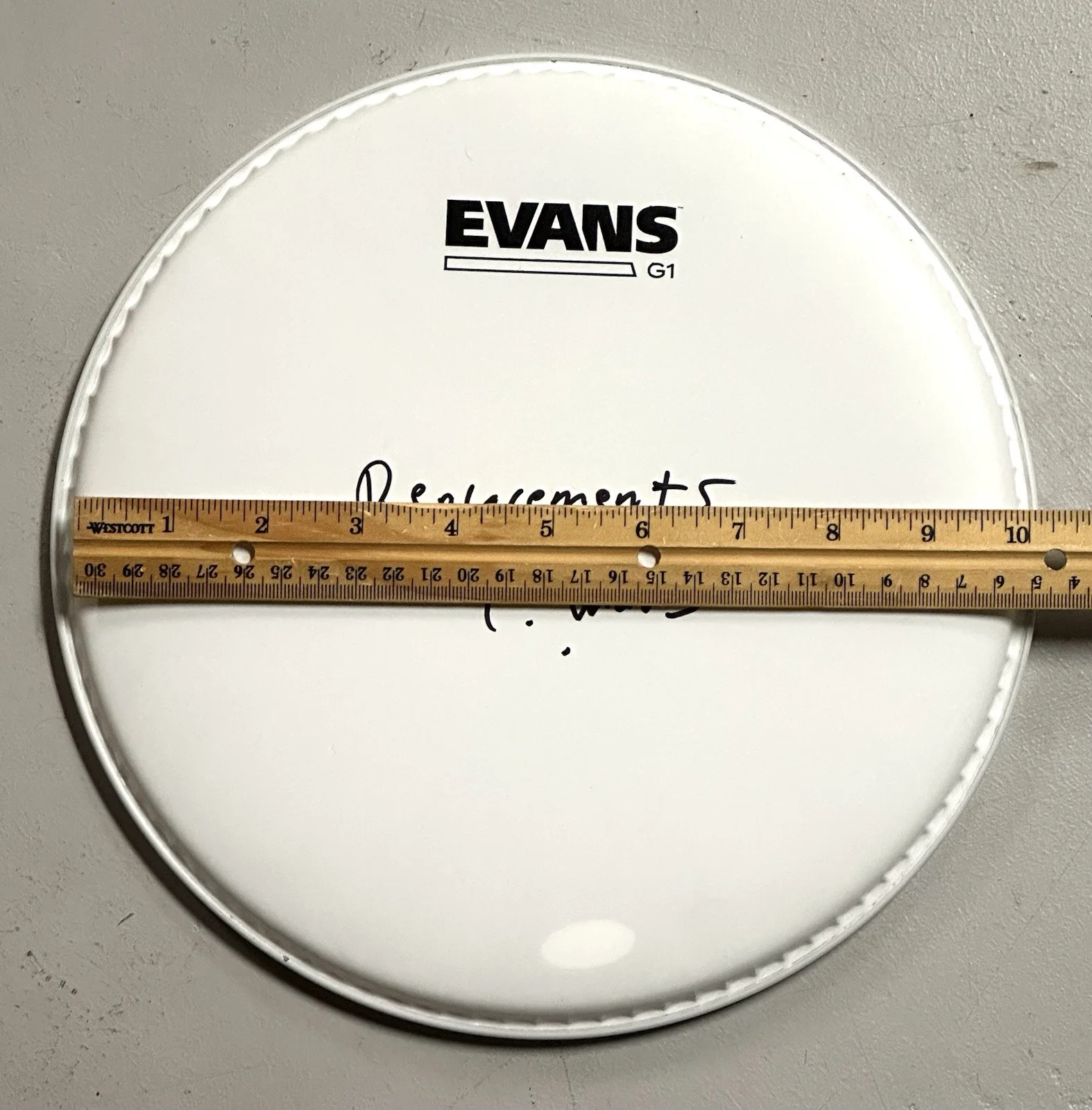 Chris Mars Of The Replacements Signed Drumhead Pleased To Meet Me RARE JSA COA, image 3