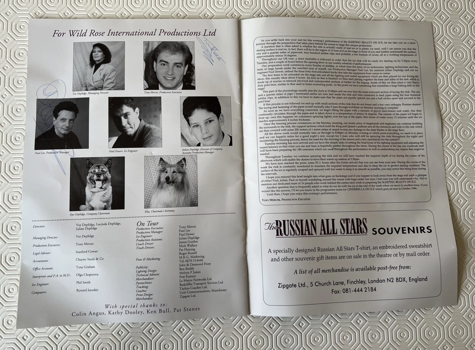 The Sleeping Beauty Russian All Stars Fantasy On Ice 1994 Programme Signed, image 3