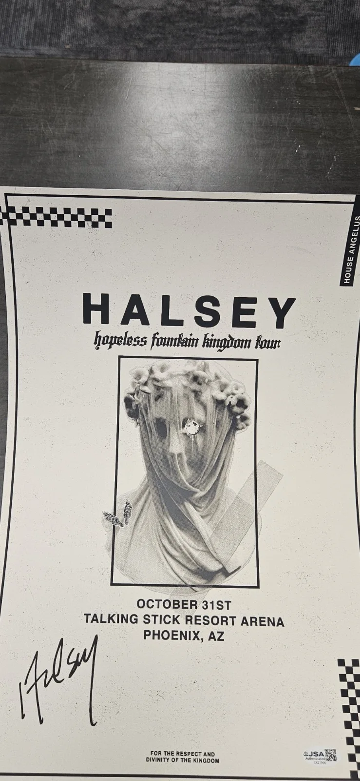 (1) Halsey SIGNED 11x17 Photo 2017 Hopeless Fountain Kingdom Tour Poster JSA COA, изображение 2