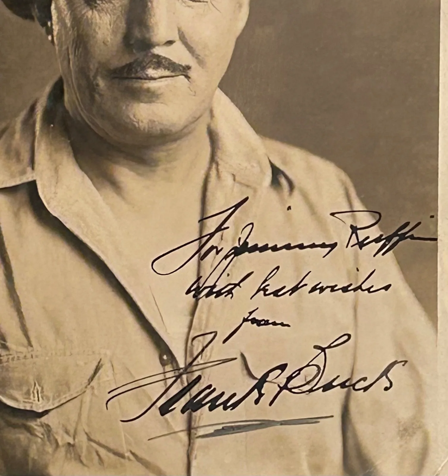 FRANK BUCK—SIGNED PHOTO—Bring ‘Em Back Alive Films•ABBOTT COSTELLO AfricaScreams, image 2