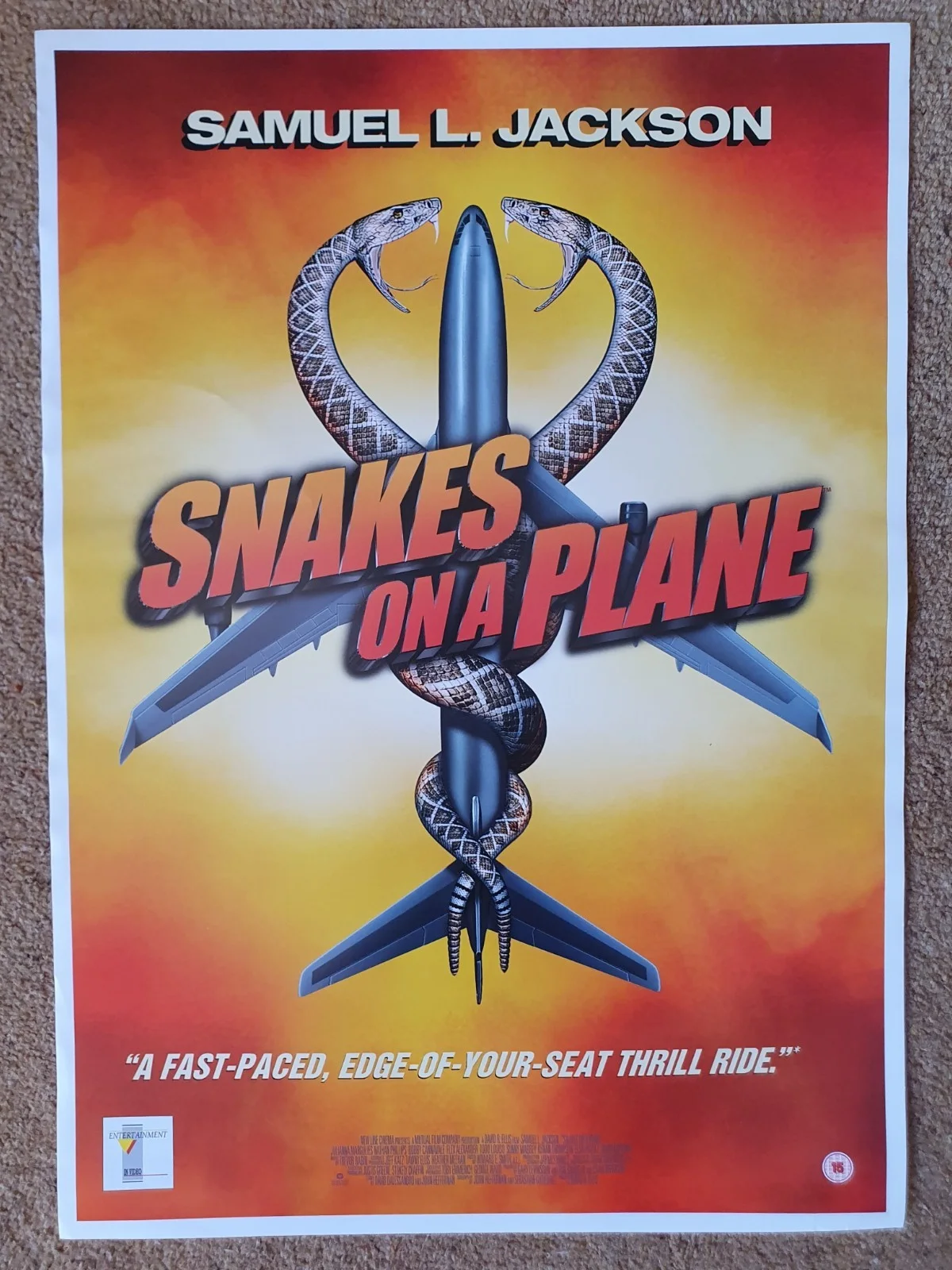 Snakes on a Plane (2006) - original double-sided UK video poster, image 2