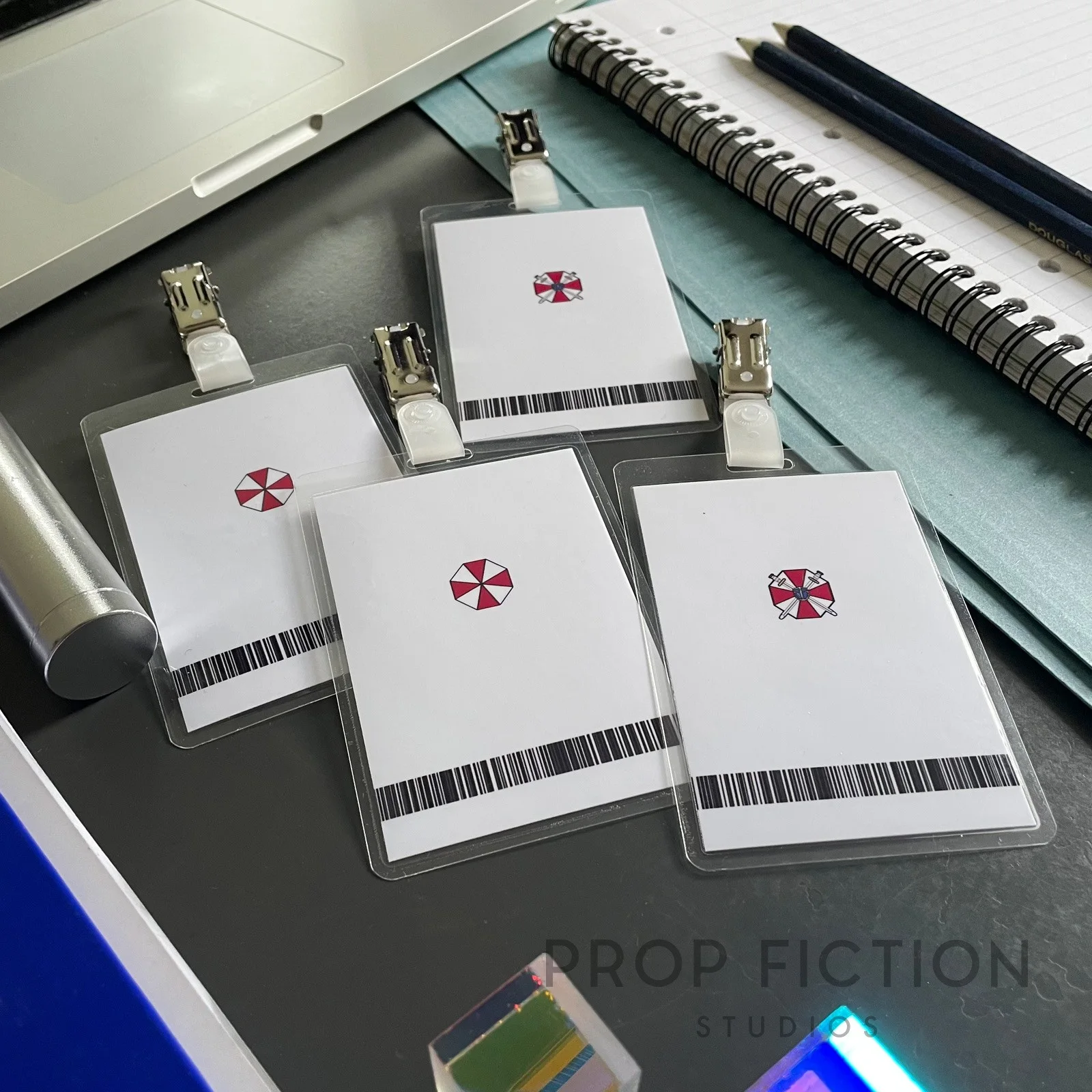 Resident Evil: Prop Umbrella Corporation IDs / Cosplay Clip-on Security Pass Set, изображение 3