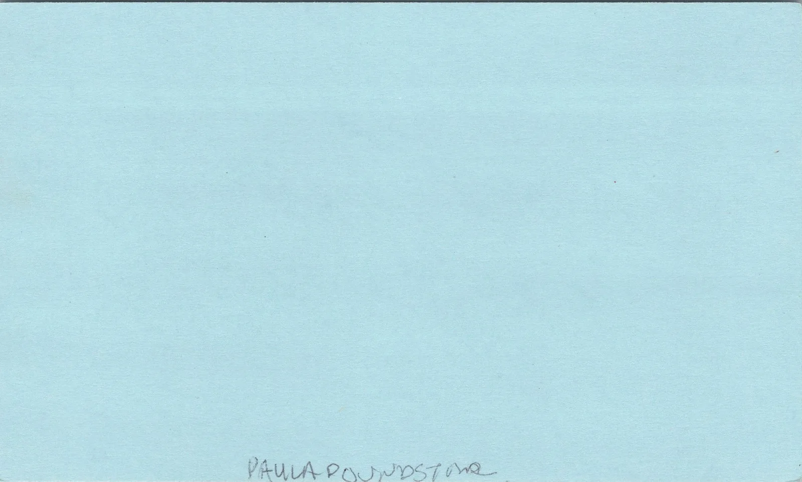 Paula Poundstone — Paula Poundstone Signed 3x5 Index Card Autographed, image 2