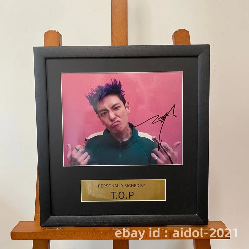 BIGBANG T.O.P TOP Autographed Signed Photo 8*10 K-POP Collection RARE 2025G, изображение 2