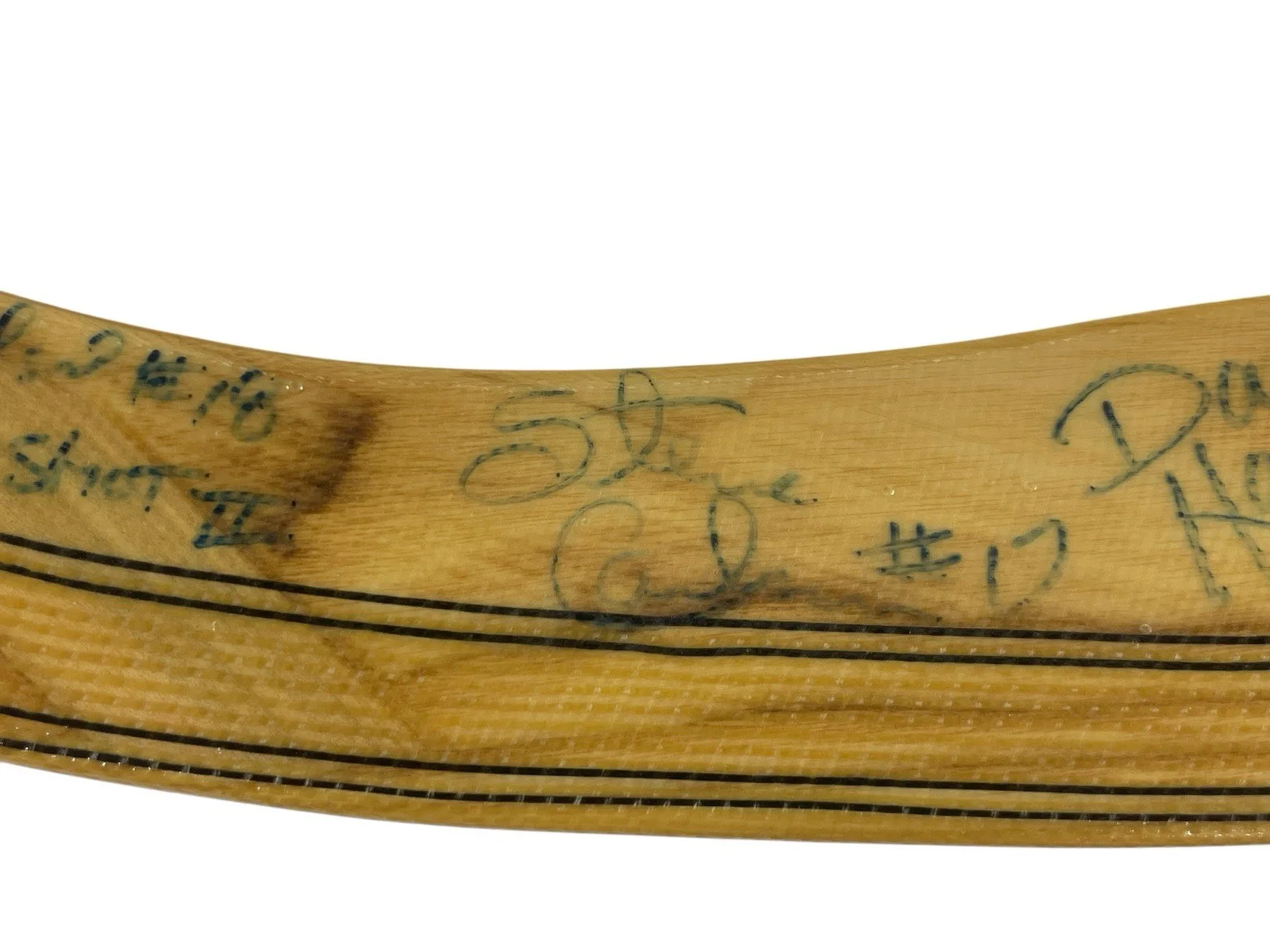 Hanson Brothers — Slap Shot Hanson Brothers Signed Hockey Stick Blade Dave Steve Jeff Carlson JSA, изображение 2