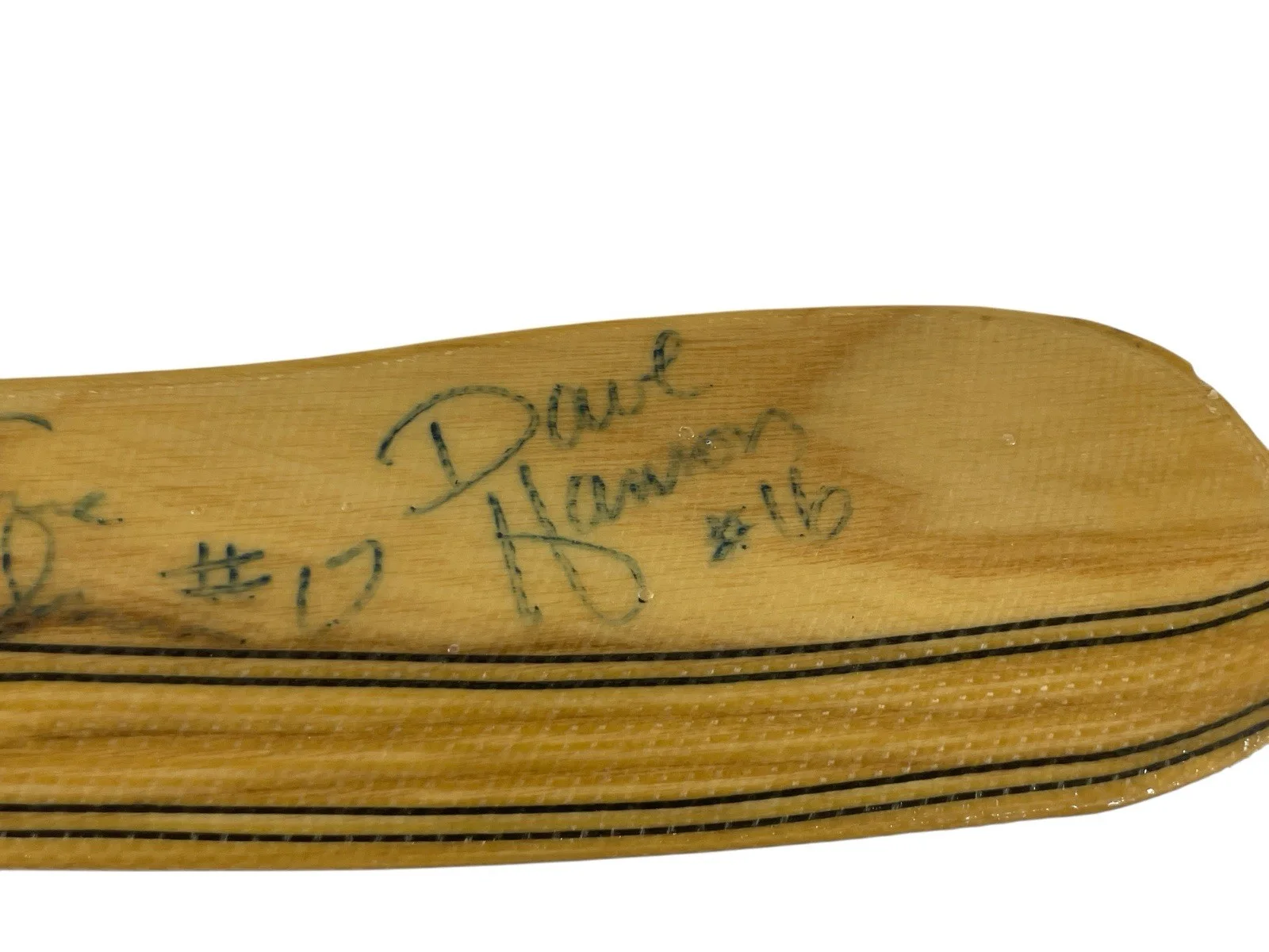 Hanson Brothers — Slap Shot Hanson Brothers Signed Hockey Stick Blade Dave Steve Jeff Carlson JSA, изображение 3