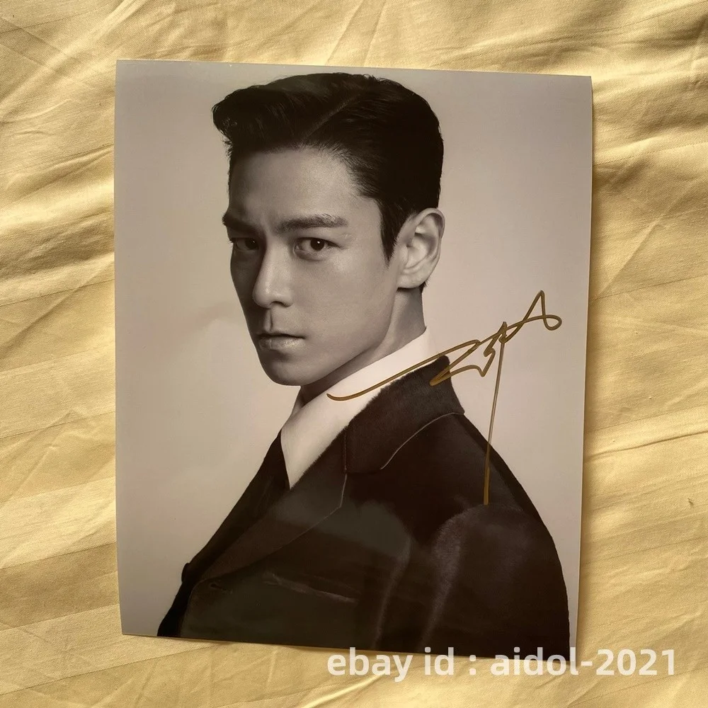 BIGBANG T.O.P TOP Autographed Signed Photo 8*10 K-POP Collection RARE 2025D, изображение 3