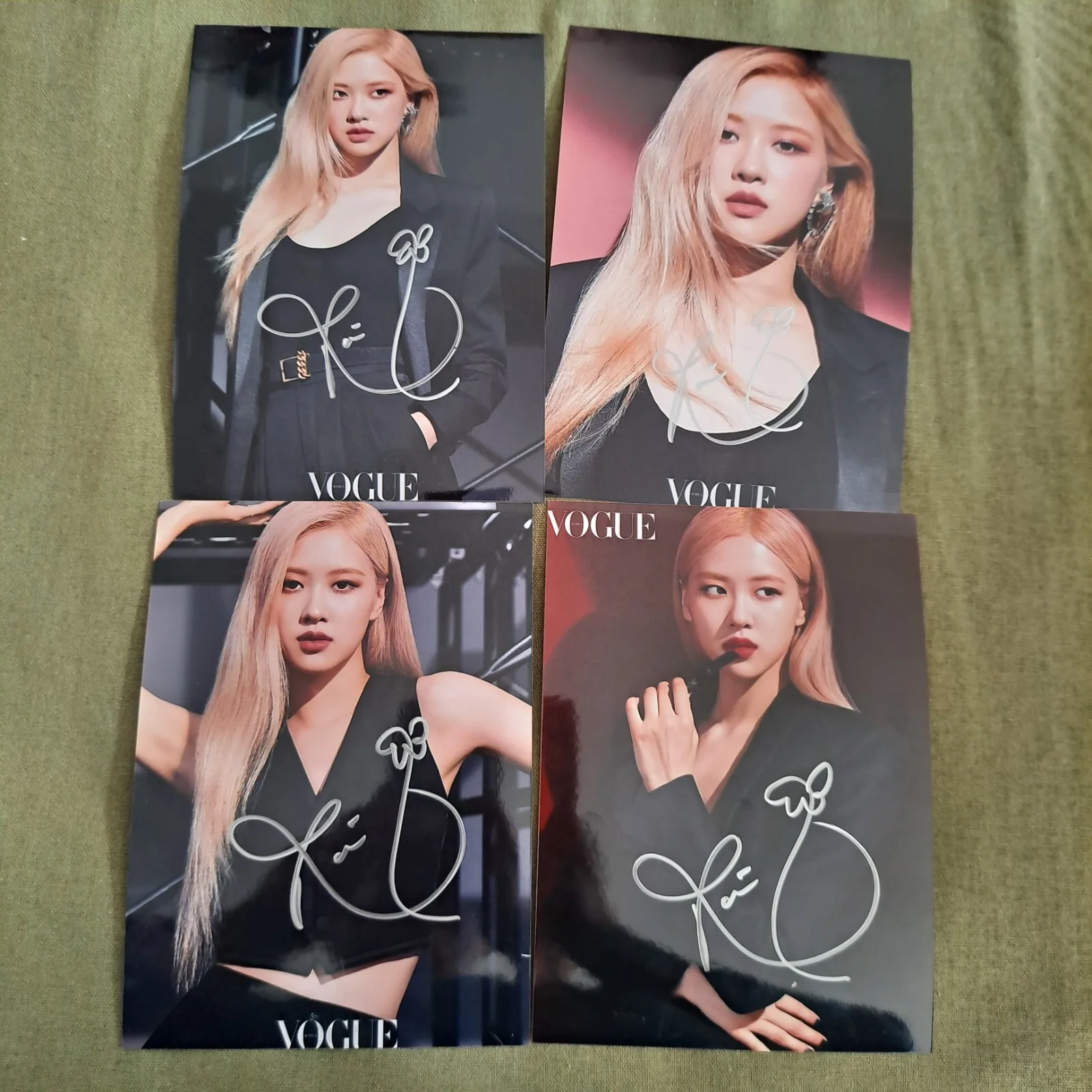 Blackpink ROSE Autographed Signed Photo 5*7 K-POP COLLECTION 2021, изображение 2