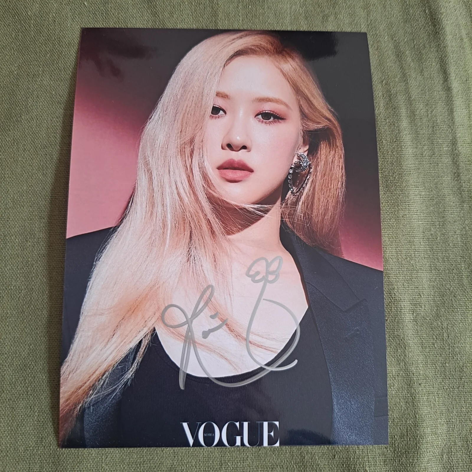 Blackpink ROSE Autographed Signed Photo 5*7 K-POP COLLECTION 2021, изображение 4