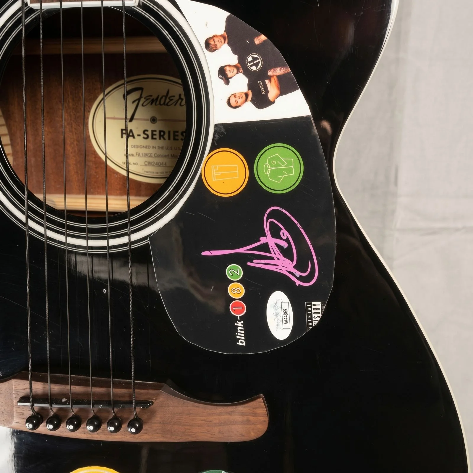 Mark Hoppus Signed Fender Acoustic Guitar - Blink-182 Autographed JSA Certified, изображение 3
