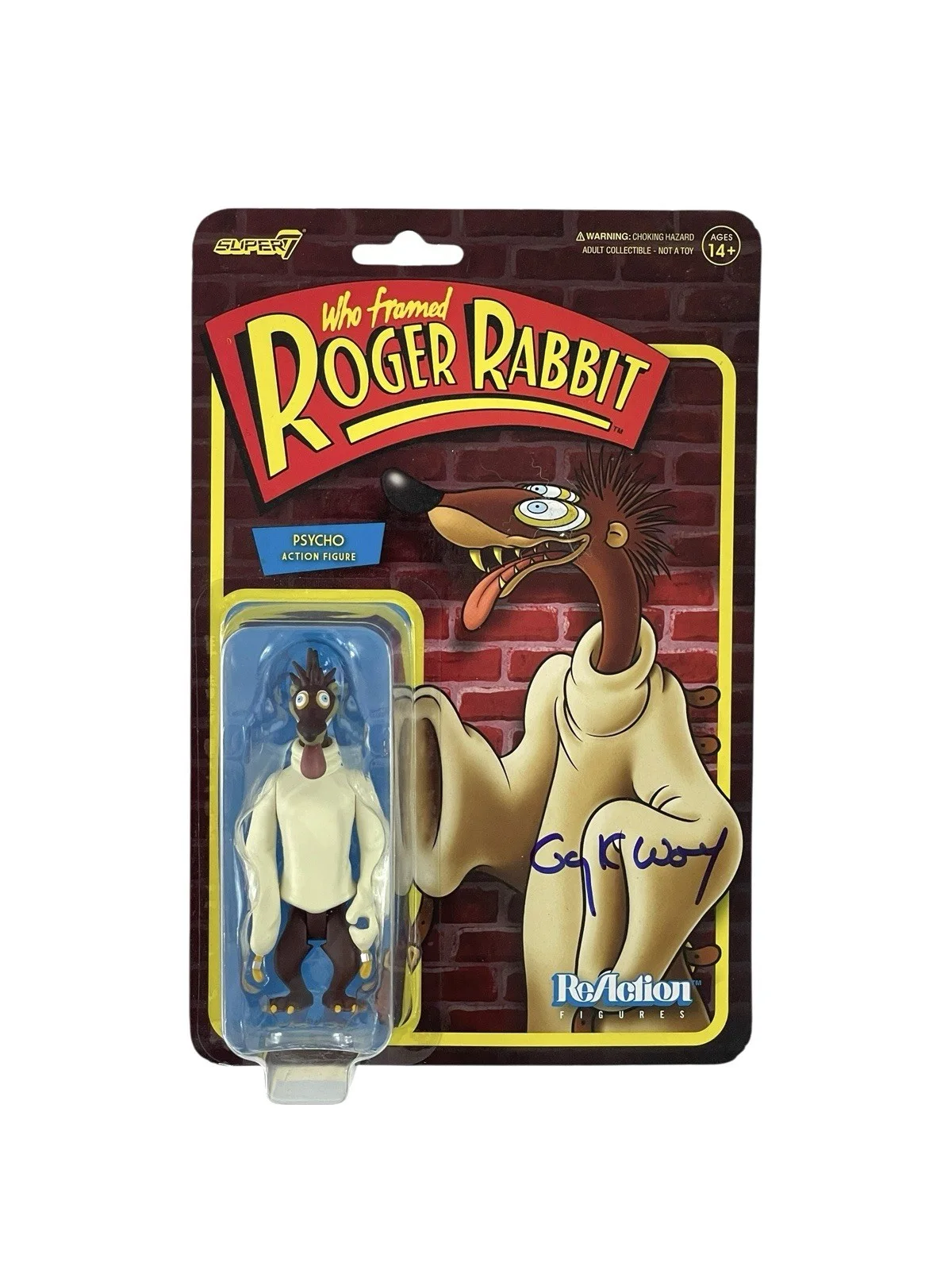 Gary K. Wolf — Psycho Autographed Who Framed Roger Rabbit Gary K. Wolf Action Figure JSA Signed, image 2