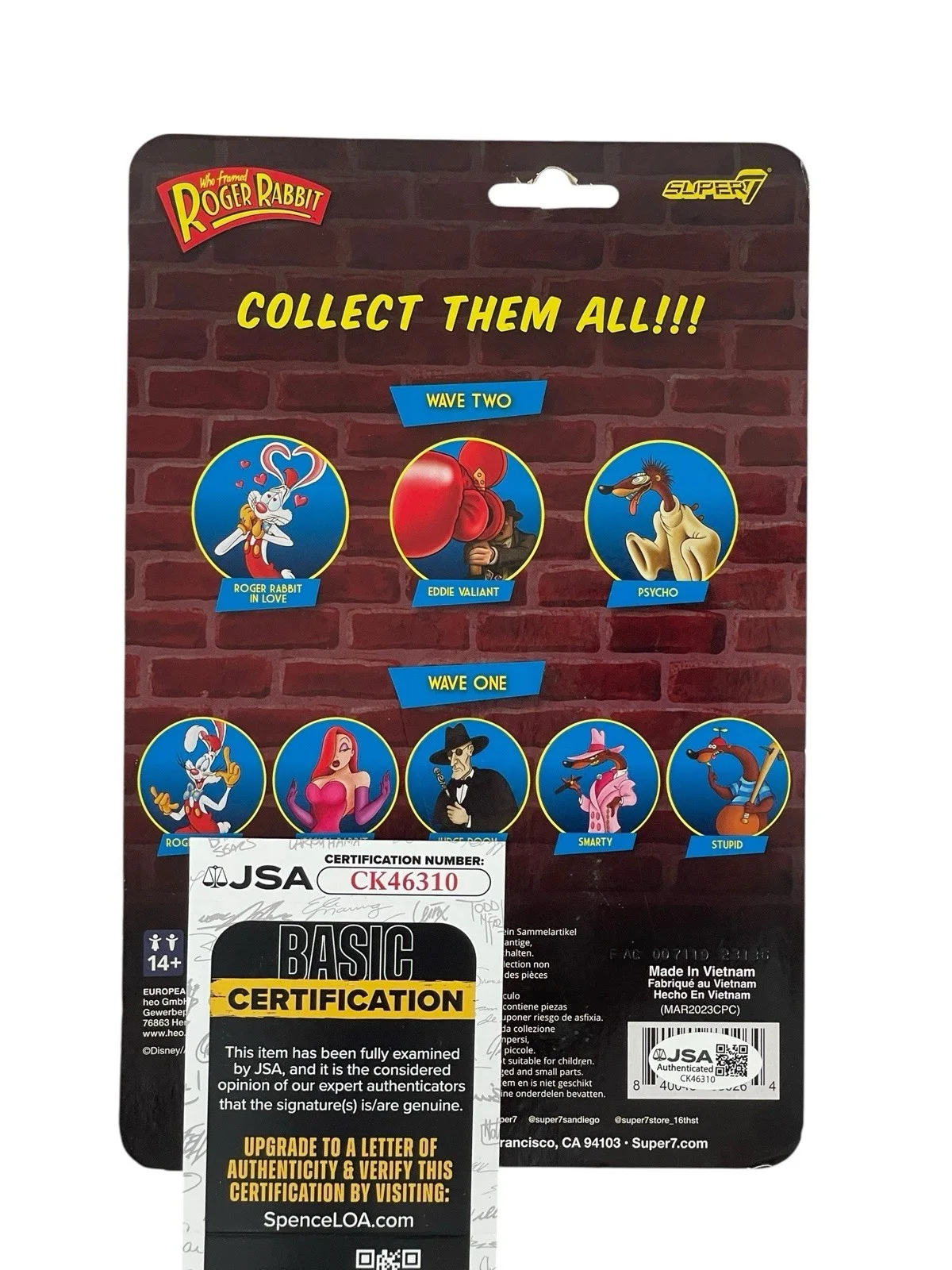Gary K. Wolf — Psycho Autographed Who Framed Roger Rabbit Gary K. Wolf Action Figure JSA Signed, image 3