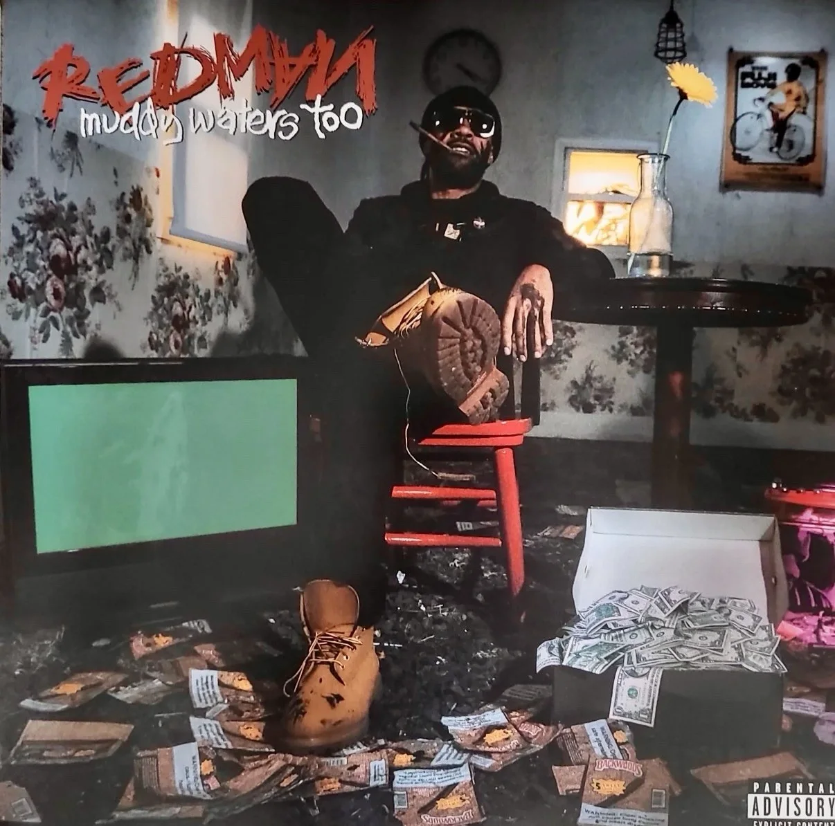 REDMAN Muddy Waters Too LP SIGNED Cover Personalized AUTO White INK WuTang 🐝, image 4