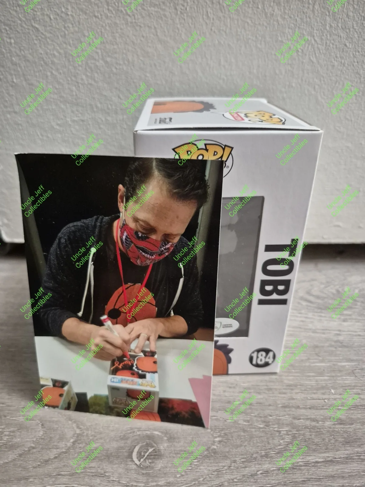 Michael Yurchak Signed Funko Pop EXACT PROOF Naruto Tobi, image 2