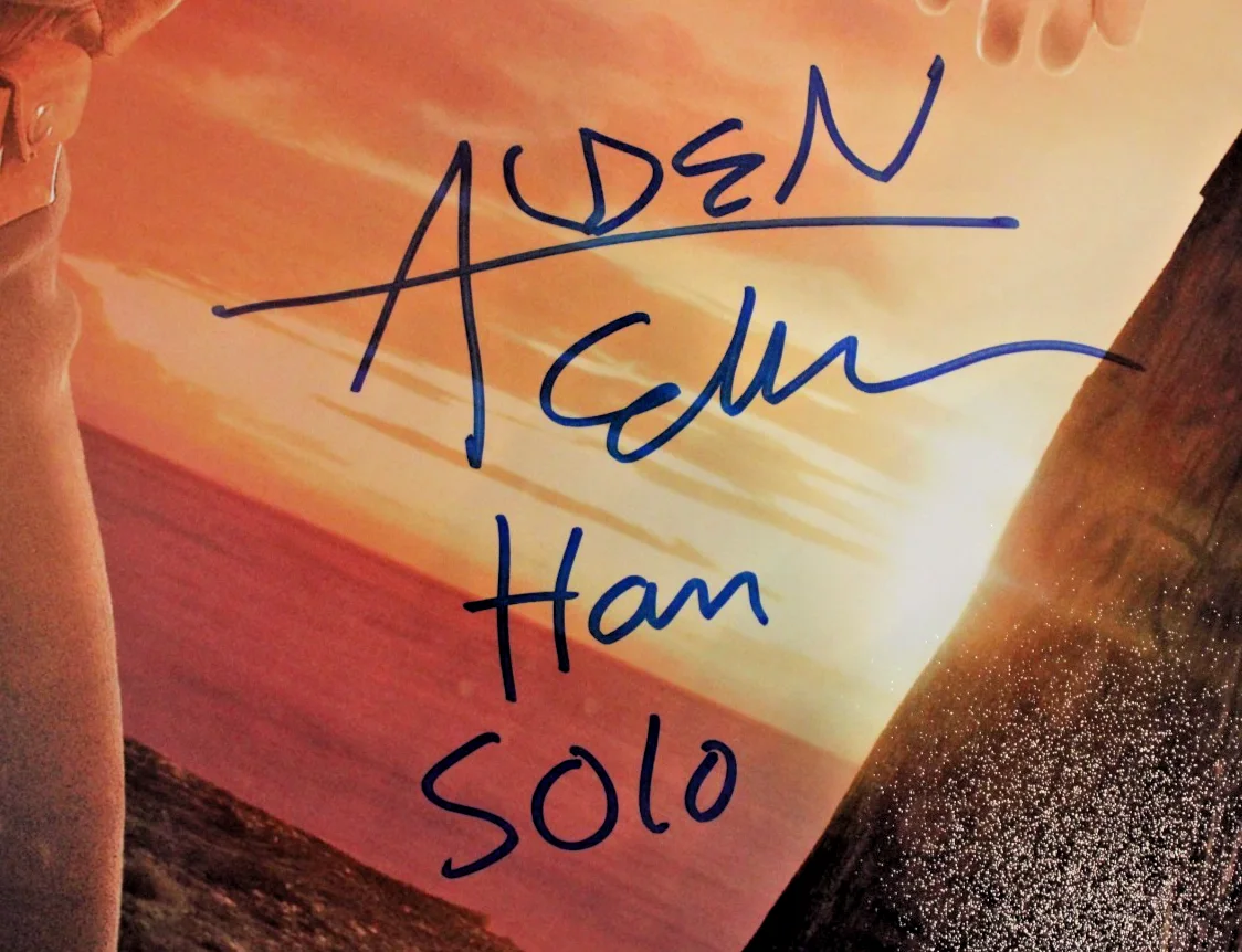 Alden Ehrenreich — Alden Ehrenreich Signed 20x30 Photo Official Pix PSA COA “Han Solo”, изображение 2
