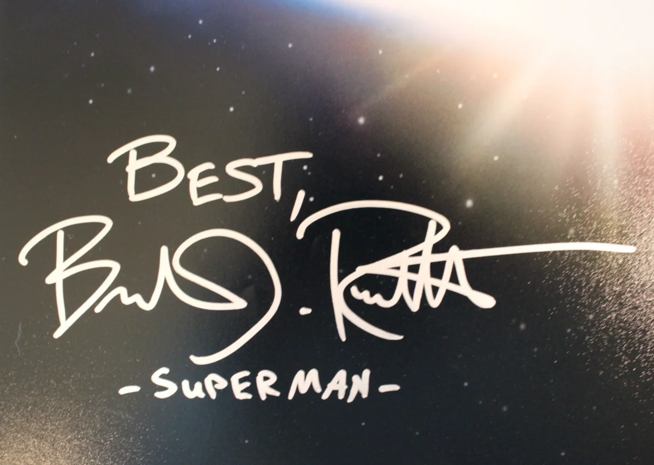 Brandon Routh — Brandon Routh Signed 20x30 Superman Photo “Superman” Inscription Beckett COA, image 2
