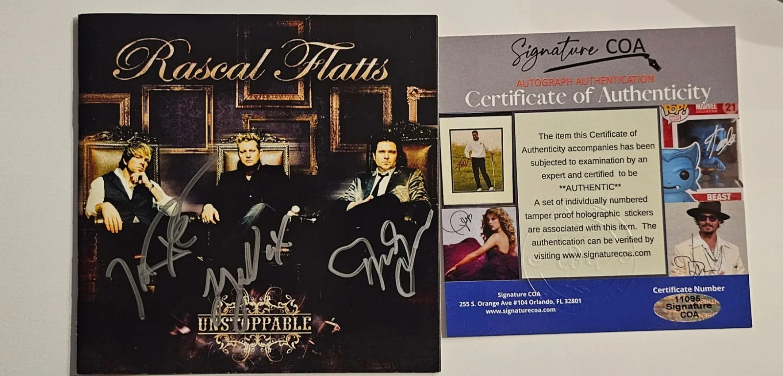 Rascal Flats Band signed autographed Unstoppable CD COA, image 4